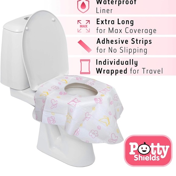 NWT! Disposable Toilet Seat Covers for Kids & Adults (40 Pack) - Picture 2 of 4